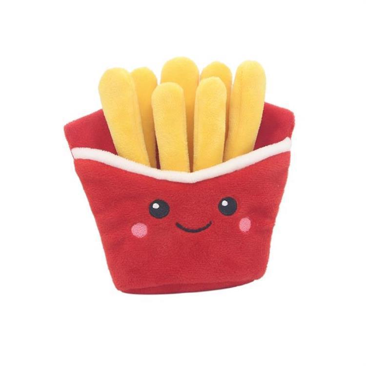 Pet Molars Plush Vocal Toy Hamburger French Fries Cola Dog Bite Paper