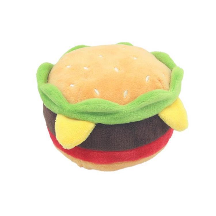 Pet Molars Plush Vocal Toy Hamburger French Fries Cola Dog Bite Paper